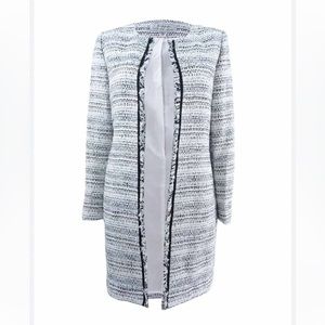 Tahari ASL Women's Petite Boucle‎ Fringe-Trim Jacket Size 2P